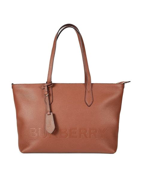 Burberry Ardwell Logo Leather Tote on SALE 